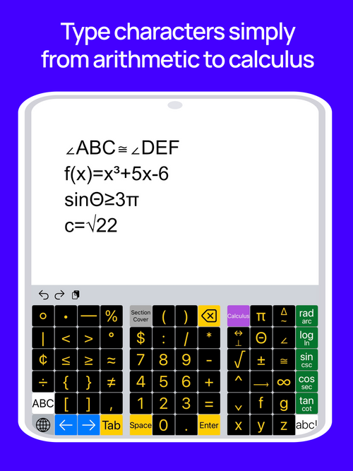 ArithmeType Math Keyboard App for iOS