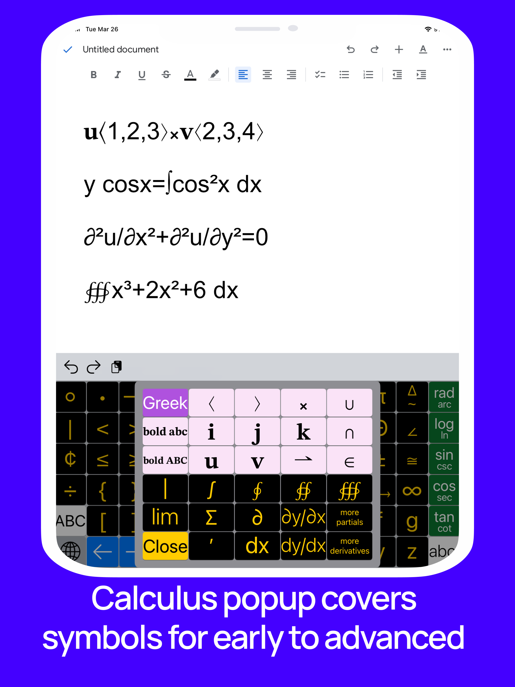 ArithmeType Math Keyboard App for iOS